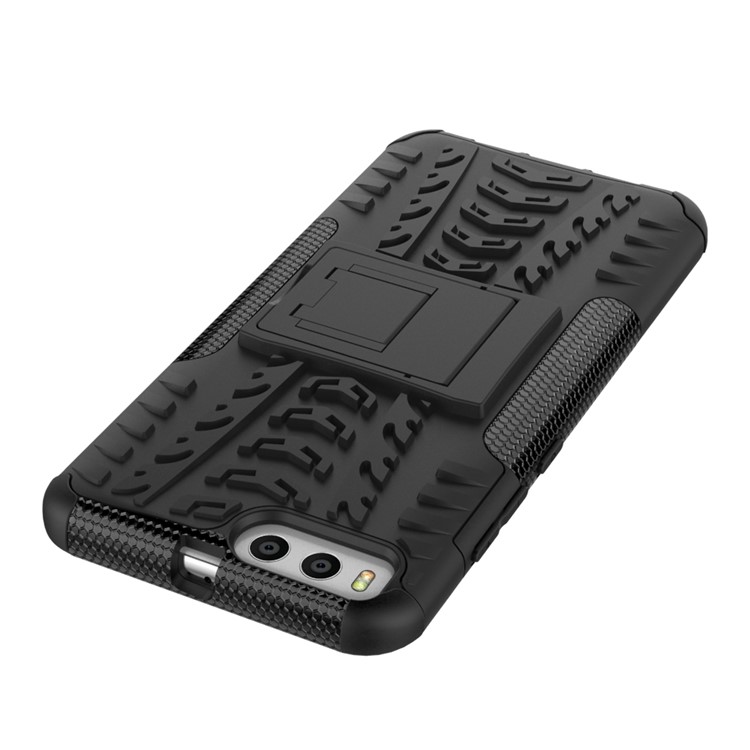 2-in-1 Tyre Pattern Kickstand PC + TPU Hybrid Mobile Shell for Xiaomi Mi 6 - Black-12