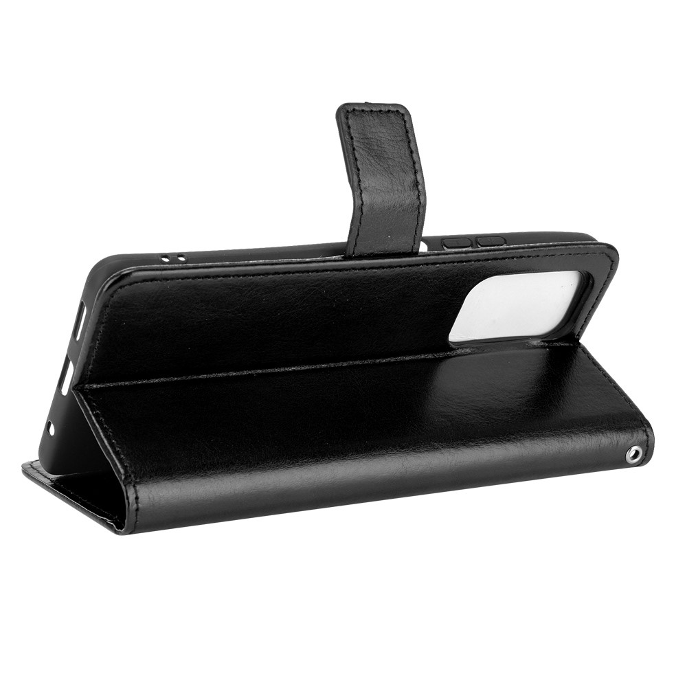 Crazy Horse Wallet Leather Stand Case for Xiaomi Redmi Note 10 Pro Max/Redmi Note 10 Pro - Black-5
