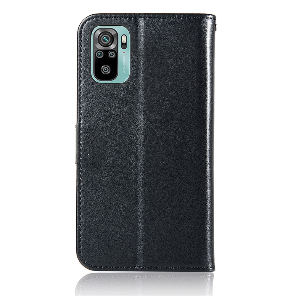 Imprinted Dream Catcher Owl Leather Wallet Case for Xiaomi Redmi Note 10 4G / Note 10S - Black-3