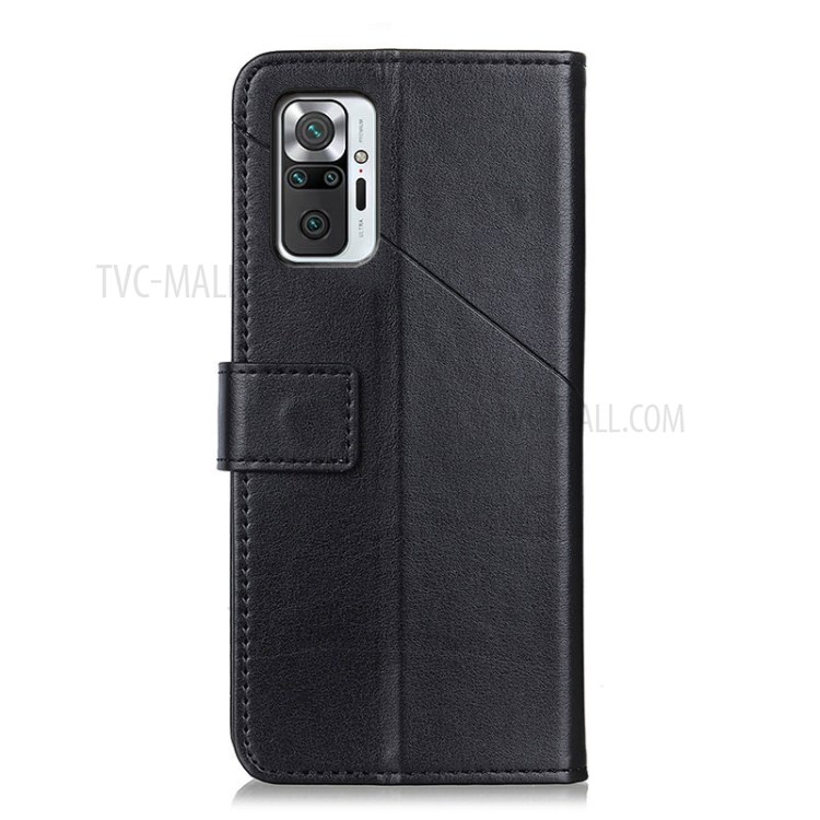 Wallet Leather Stand Shell Case for Xiaomi Redmi Note 10 Pro Max/Redmi Note 10 Pro - Black-3
