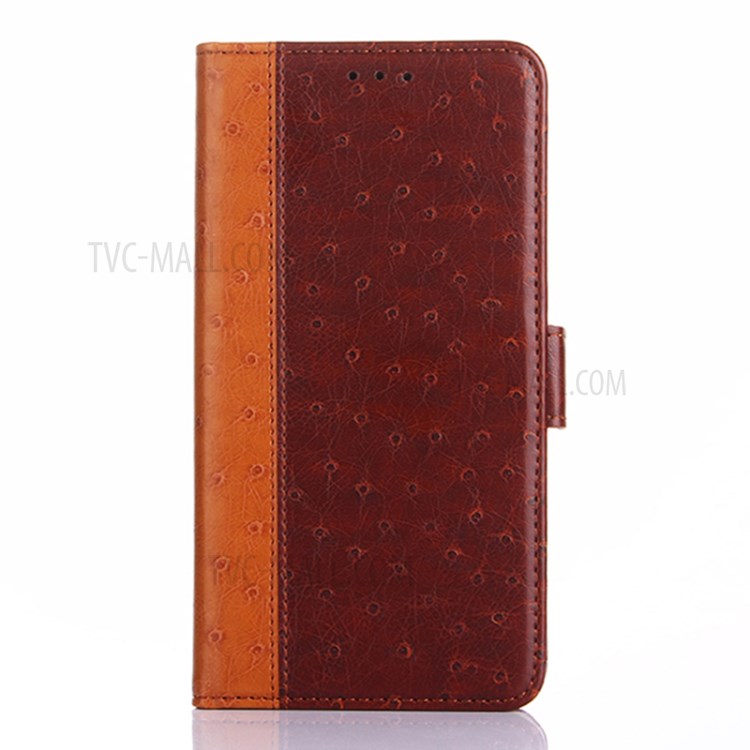 Wallet Stand Ostrich Texture Leather Case for Xiaomi Redmi K40/K40 Pro/Poco F3/Mi 11i - Brown-4