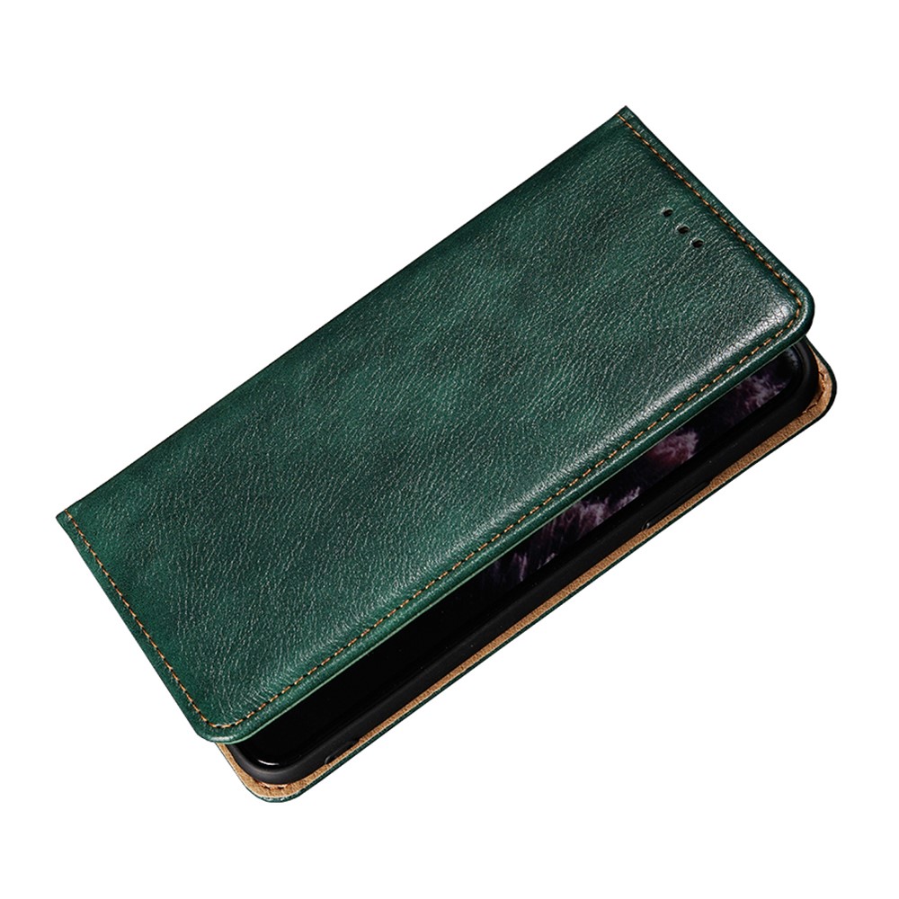 Auto-Absorbed Leather Phone Stand Case for Xiaomi Redmi Note 10 4G / Xiaomi Redmi Note 10S - Green-4
