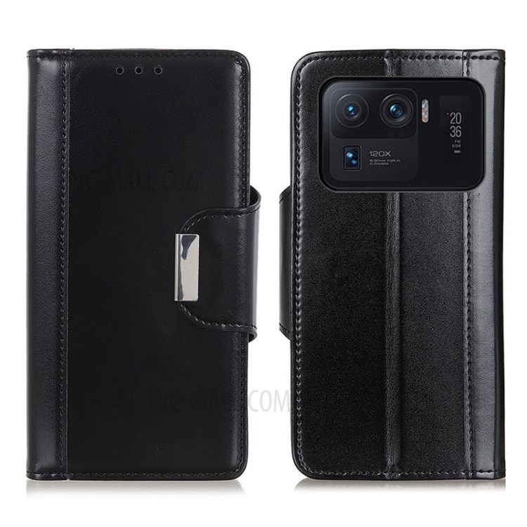 Wallet Leather Stand Case for Xiaomi Mi 11 Ultra - Black-1