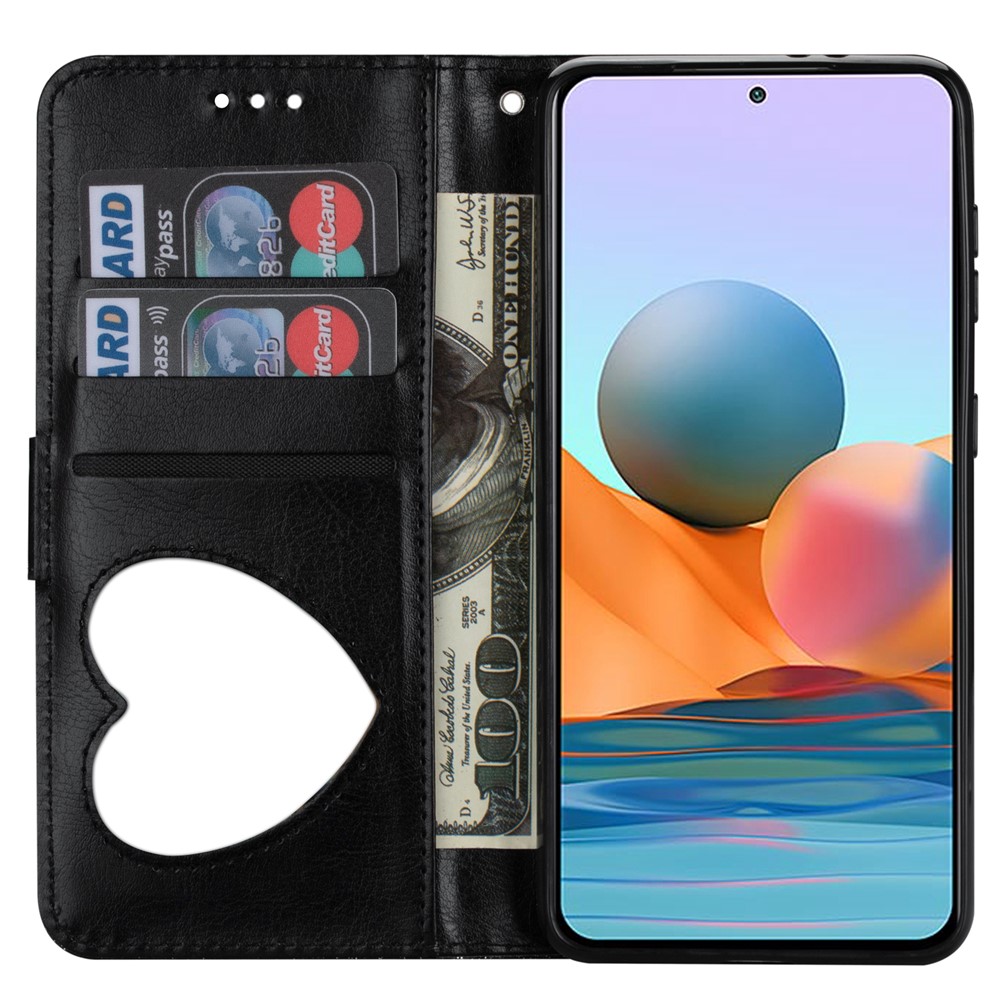 Glitter Sequins Zipper Pocket Wallet Flip Leather Phone Case with Strap for Xiaomi Redmi Note 10 Pro/Note 10 Pro Max - Black-5