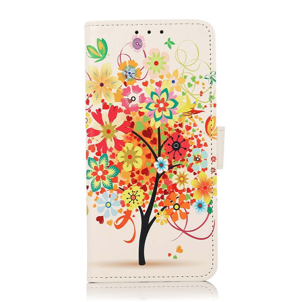 Pattern Printing Leather Wallet Stand Case for Xiaomi Mi 11 Lite 5G/4G - Flowered Tree-2