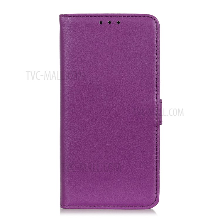 Litchi Skin Wallet Leather Stand Shell for Xiaomi Mi 11 Lite 5G/4G - Purple-2