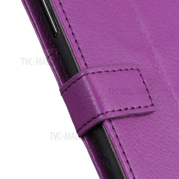 Litchi Skin Wallet Leather Stand Shell for Xiaomi Mi 11 Lite 5G/4G - Purple-8