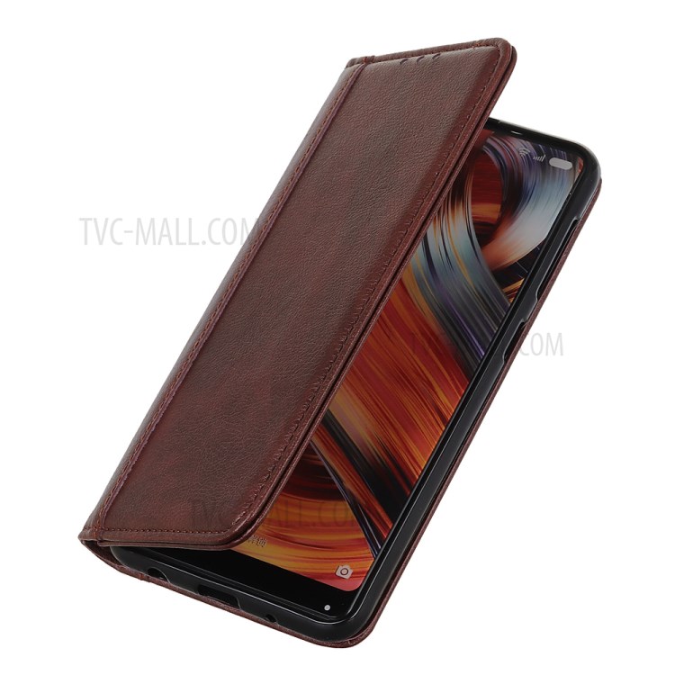 Auto-absorbed Litchi Texture Split Leather Wallet Cover for Xiaomi Mi 11 Pro - Brown-7