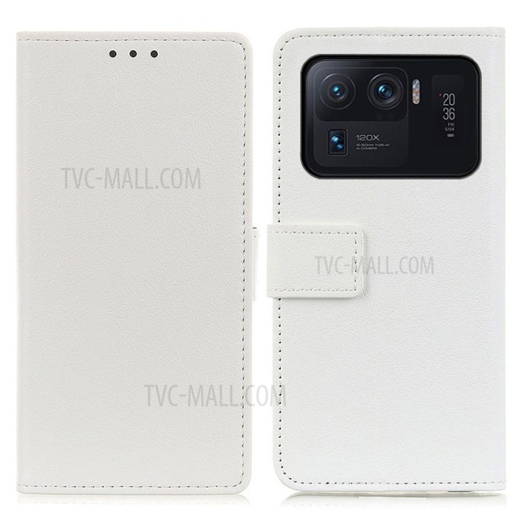 Wallet Leather Stand Case for Xiaomi Mi 11 Ultra - White-1