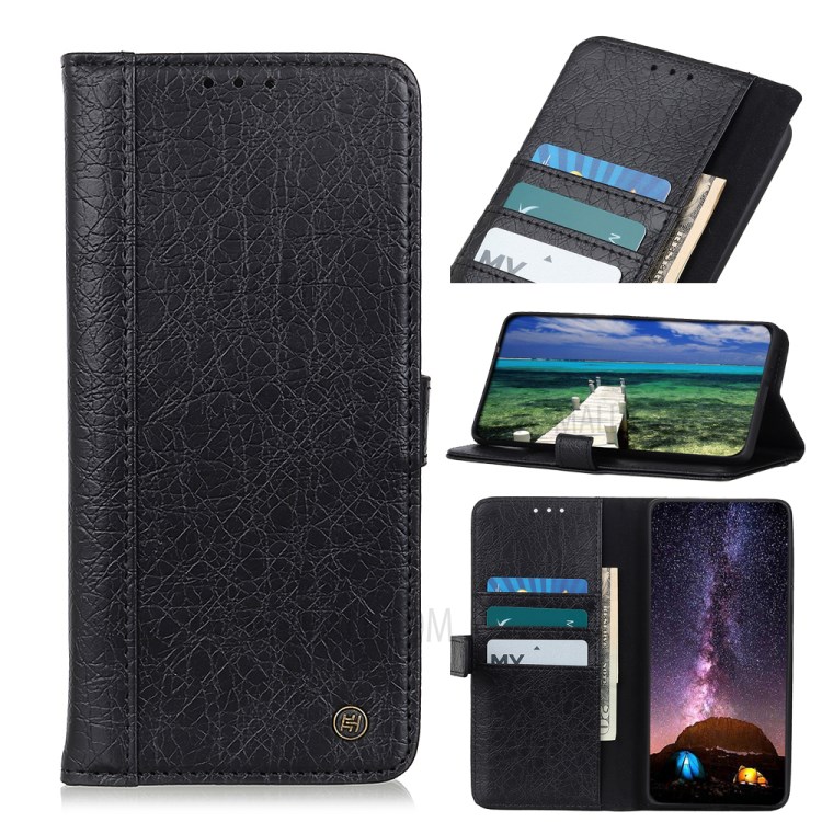 Rhino Texture Leather Case for Xiaomi Mi 11 Ultra with Wallet Stand Cell Phone Accessory - Black-8