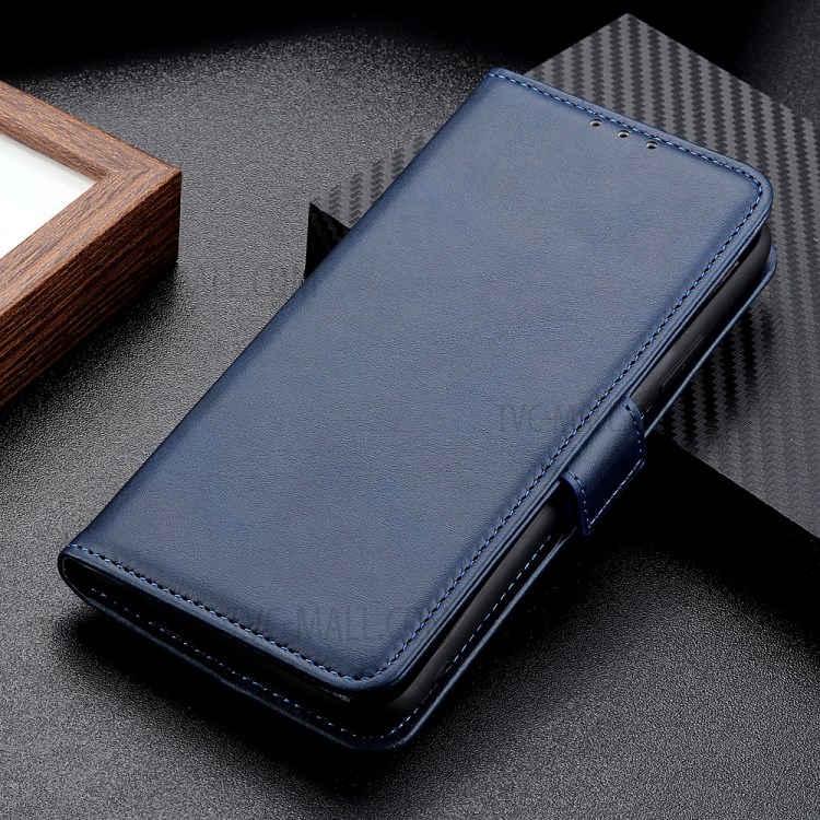 Magnetic Clasp Design Wallet Leather Phone Casing Shell for Xiaomi Redmi Note 10 Pro / 10 Pro Max - Blue-2