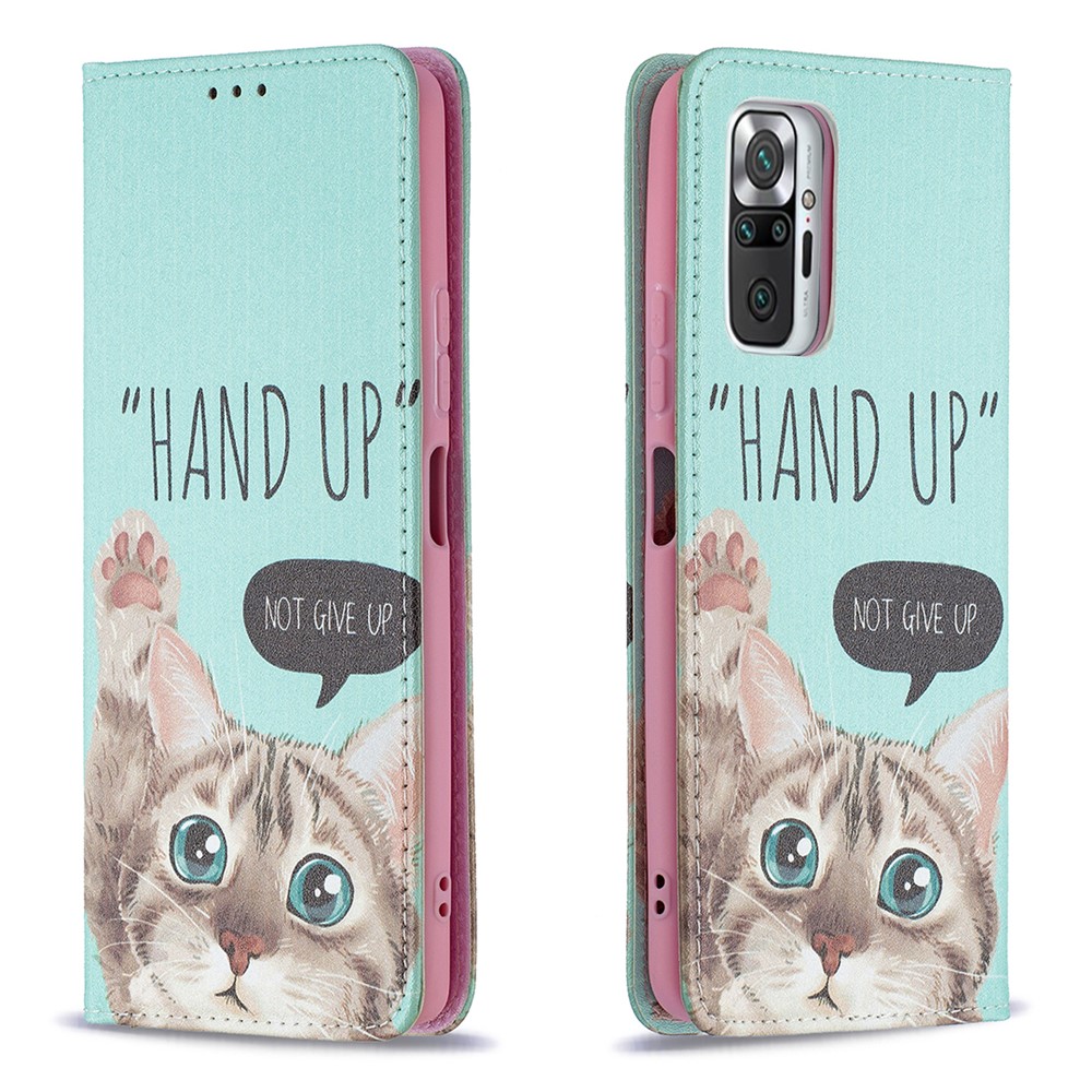 Wallet Design Stylish Pattern Printing Auto-absorbed PU Leather Case with Stand for Xiaomi Redmi Note 10 Pro/Note 10 Pro Max - Cat-1