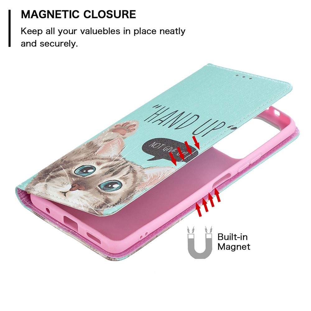 Wallet Design Stylish Pattern Printing Auto-absorbed PU Leather Case with Stand for Xiaomi Redmi Note 10 Pro/Note 10 Pro Max - Cat-5