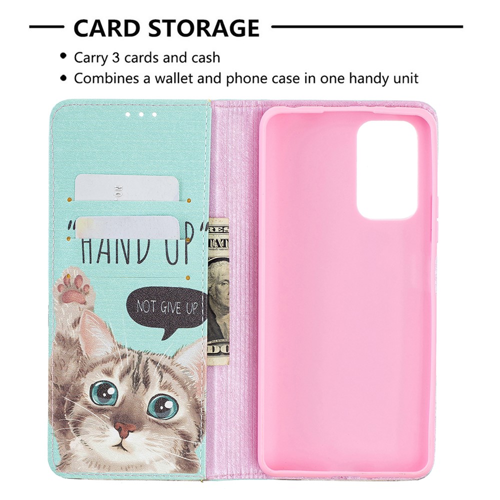 Wallet Design Stylish Pattern Printing Auto-absorbed PU Leather Case with Stand for Xiaomi Redmi Note 10 Pro/Note 10 Pro Max - Cat-6