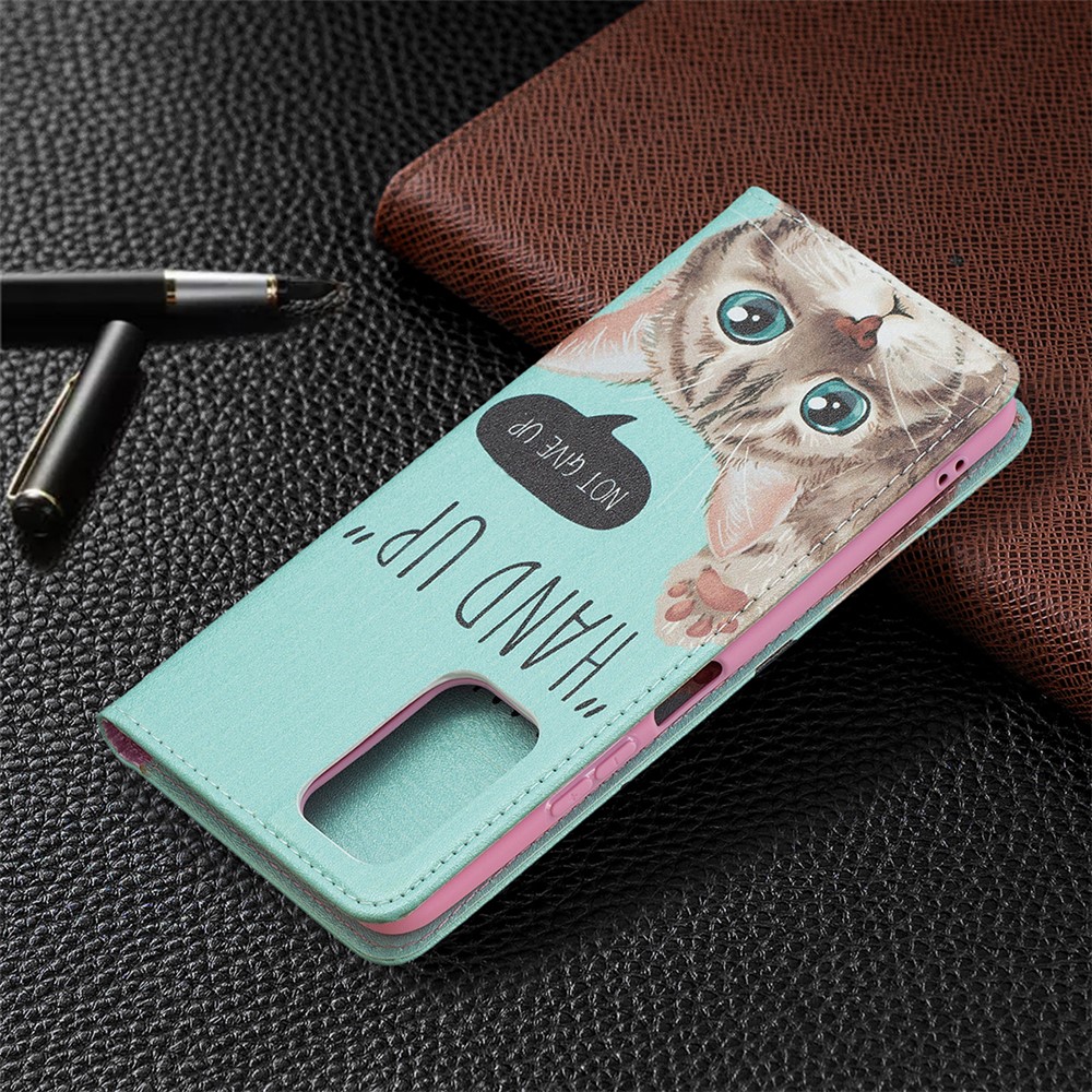 Wallet Design Stylish Pattern Printing Auto-absorbed PU Leather Case with Stand for Xiaomi Redmi Note 10 Pro/Note 10 Pro Max - Cat-8