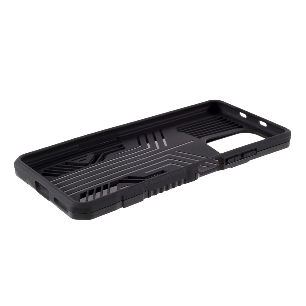 Well-Protected Hybrid Phone Case Shell with Back Clip Kickstand Design for Xiaomi Redmi K40/K40 Pro/Poco F3 - Black-5