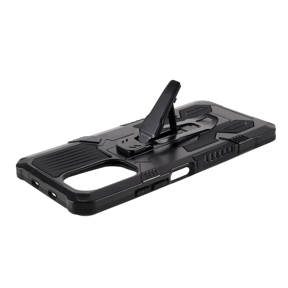 Well-Protected Hybrid Phone Case Shell with Back Clip Kickstand Design for Xiaomi Redmi K40/K40 Pro/Poco F3 - Black-6
