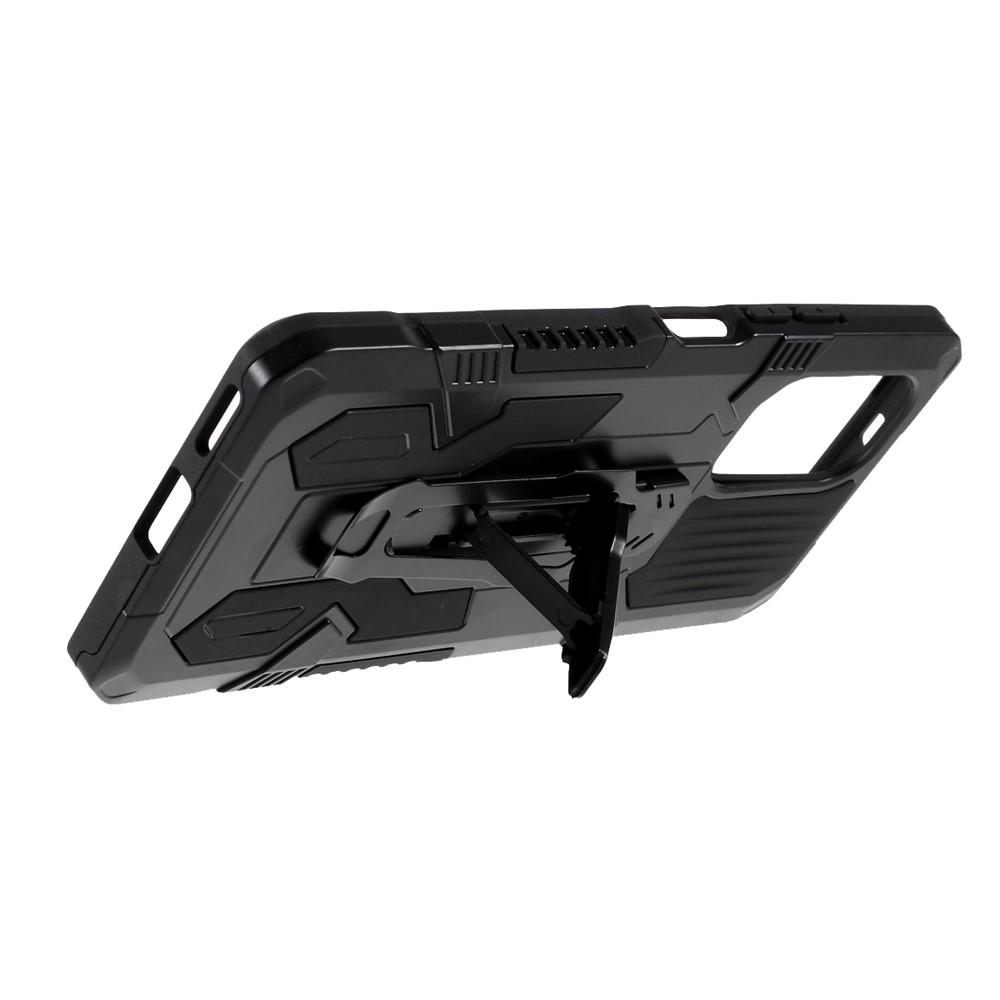 Well-Protected Hybrid Phone Case Shell with Back Clip Kickstand Design for Xiaomi Redmi K40/K40 Pro/Poco F3 - Black-7