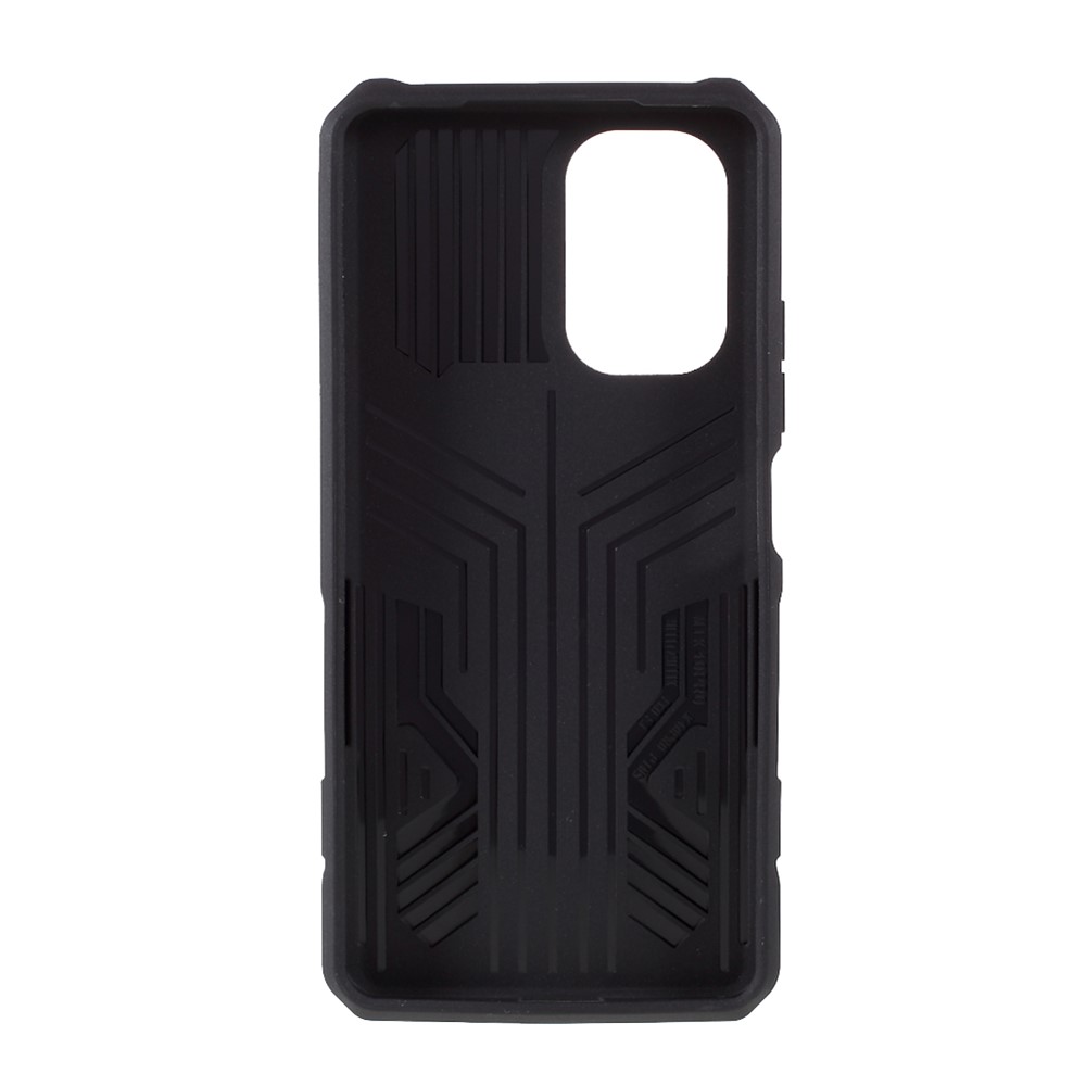 Four Corner Anti-Drop Airbag Vanguard Hybrid Mobile Case with Kickstand for Xiaomi Redmi K40/K40 Pro/Poco F3 - Silver-3