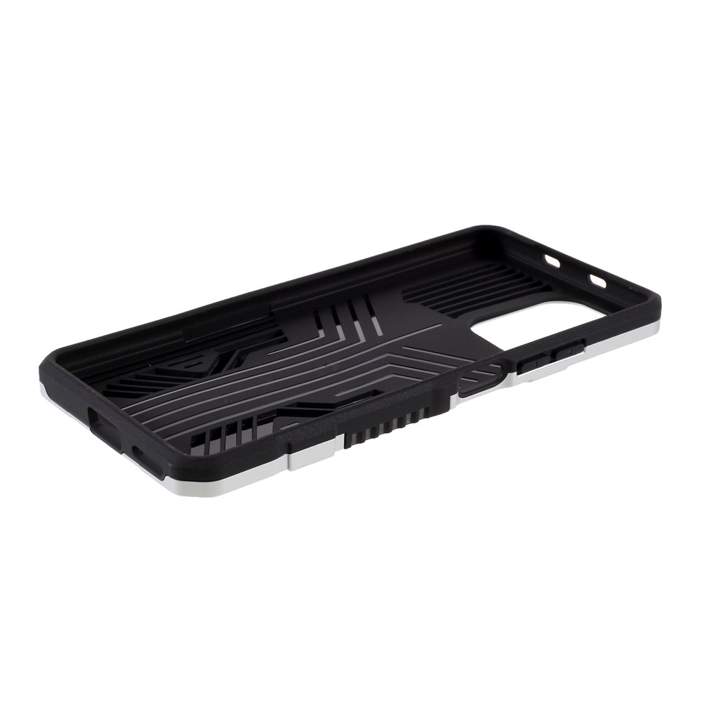 Four Corner Anti-Drop Airbag Vanguard Hybrid Mobile Case with Kickstand for Xiaomi Redmi K40/K40 Pro/Poco F3 - Silver-5