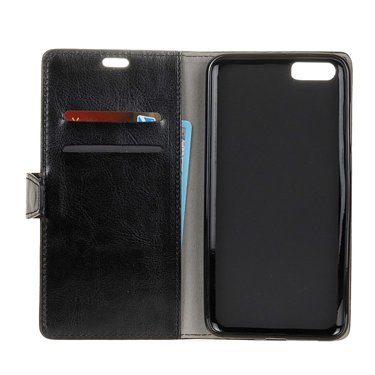 Crazy Horse Wallet Leather Stand Case for Xiaomi Mi 6 - Black-3