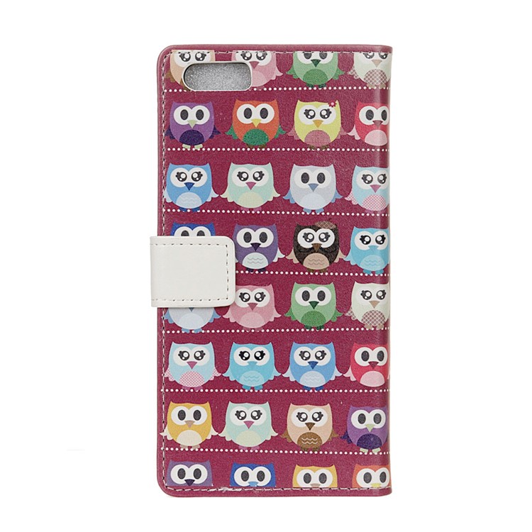 Multiple Owls Pattern Leather Wallet Case for Xiaomi Mi 6 - Purple Background-2