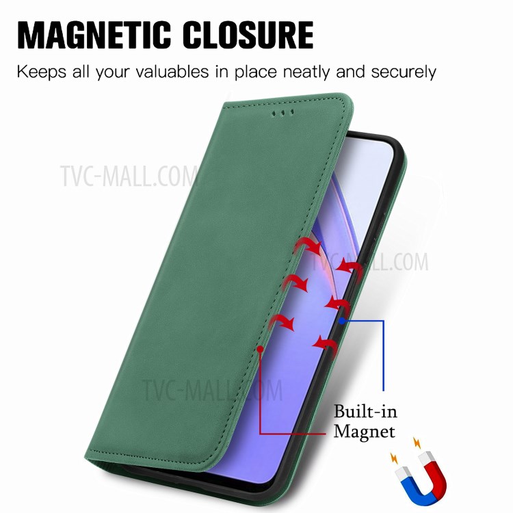 Auto-absorbed Vintage PU Leather Phone Casing for Xiaomi Redmi Note 9 4G (Qualcomm Snapdragon 662) / Redmi 9 Power / Redmi 9T - Green-4