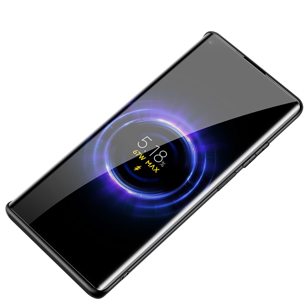 Well-Protected Litchi Texture Genuine Leather Coated TPU Protector Phone Cover for Xiaomi Mi 11 Ultra - Black-3