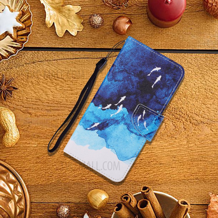 Pattern Printing PU Leather Phone Cover Case with Wallet Stand Design for Xiaomi Mi 10T 5G/Mi 10T Pro 5G/Redmi K30S - Ocean-2