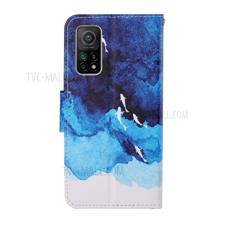 Pattern Printing PU Leather Phone Cover Case with Wallet Stand Design for Xiaomi Mi 10T 5G/Mi 10T Pro 5G/Redmi K30S - Ocean-8