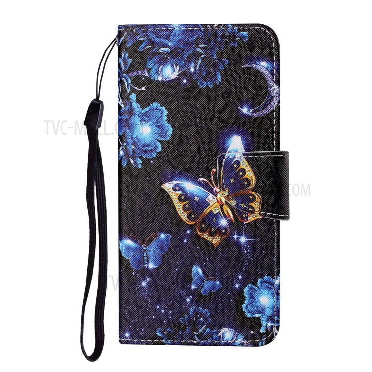 Pattern Printing PU Leather Full Protection Stand Phone Cover Case with Strap for Xiaomi Redmi Note 9 Pro - Butterfly-5