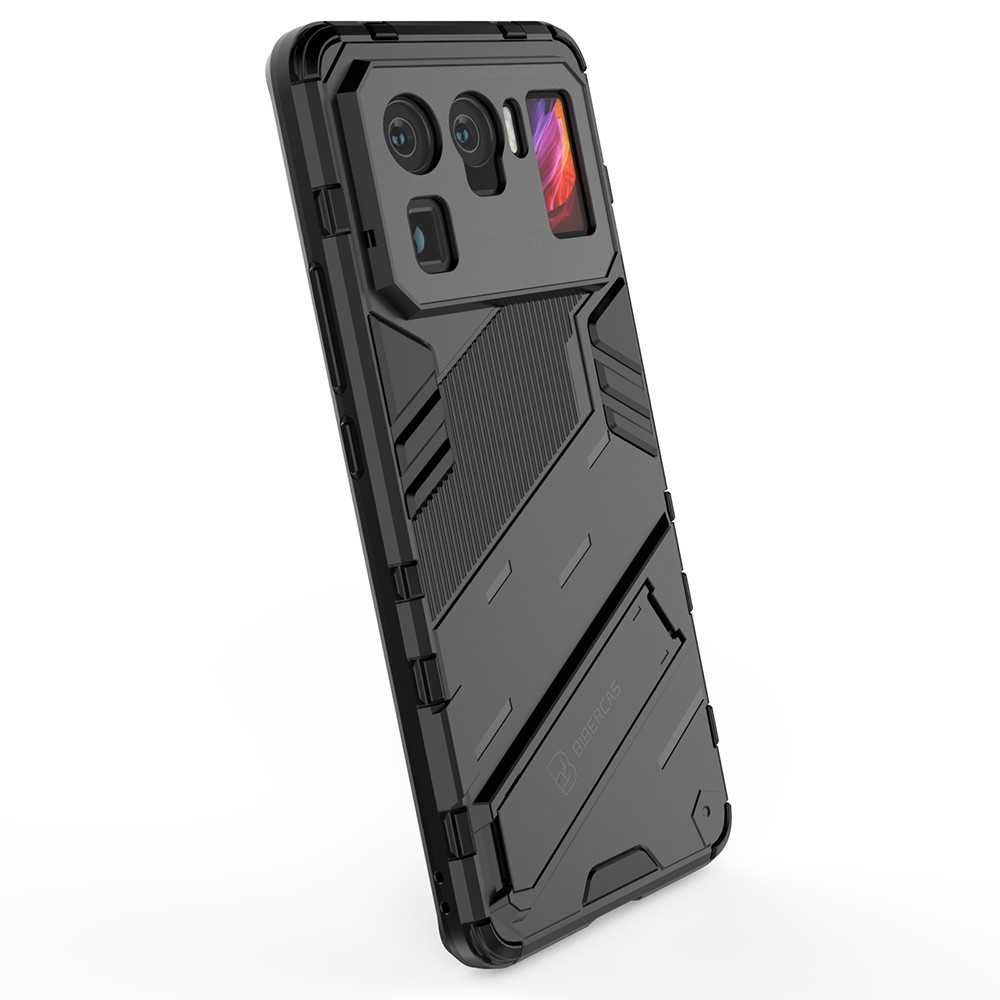 Kickstand-design Anti-drop-pc + TPU Hybrid-telefonhülle Für Xiaomi Mi 11 Ultra - Schwarz