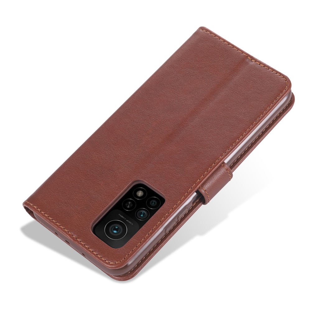 AZNS Protezione Completa Portafoglio Design In Pelle Shell Protettive Per Xiaomi Mi 10t 5G / MI 10T Pro 5G / Redmi K30S - Marrone-3