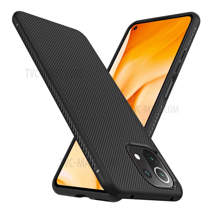 Jazz Series Twill Texture Flexible Super Slim Thicken TPU Case for Xiaomi Mi 11 Lite 4G/5G-1