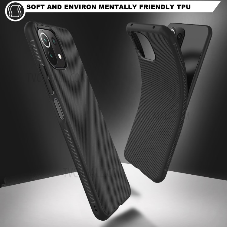 Jazz Series Twill Texture Flexible Super Slim Thicken TPU Case for Xiaomi Mi 11 Lite 4G/5G-2