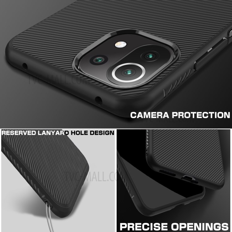 Jazz Series Twill Texture Flexible Super Slim Thicken TPU Case for Xiaomi Mi 11 Lite 4G/5G-3