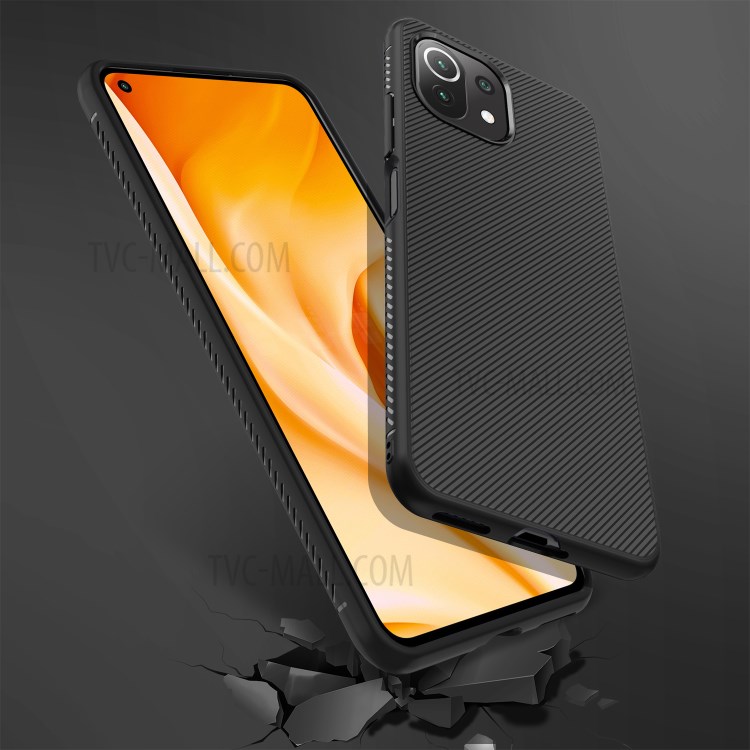 Jazz Series Twill Texture Flexible Super Slim Thicken TPU Case for Xiaomi Mi 11 Lite 4G/5G-5