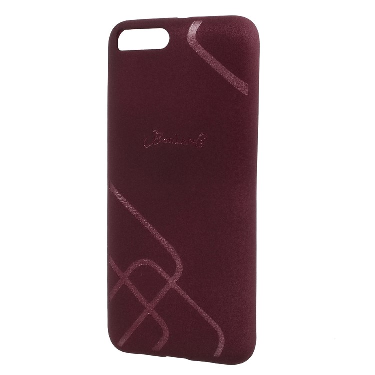 BOSILANG Lines Pattern Matte TPU Phone Cover for Xiaomi Mi 6 - Red-2