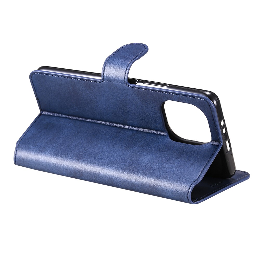 Full Protection Wallet Stand Flip Leather Phone Case for Xiaomi Mi 11 - Blue-5