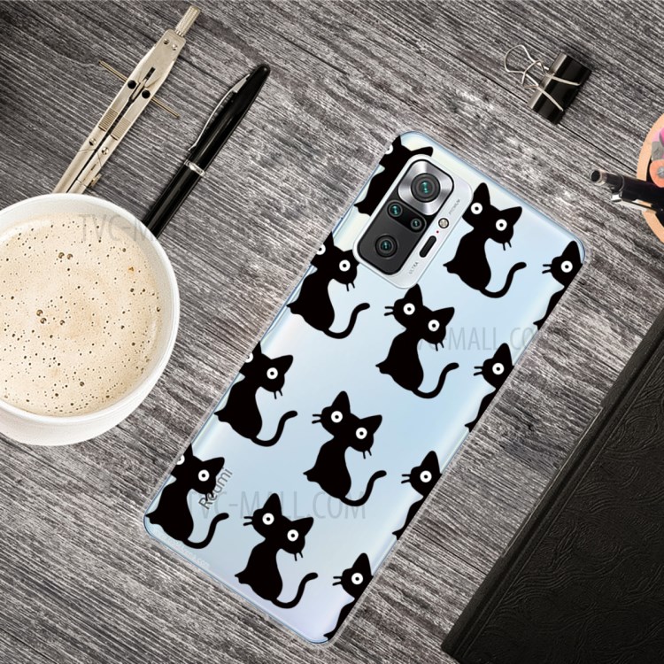 Drop Resistant Stylish Pattern Printing Well-Protected TPU Phone Case for Xiaomi Redmi Note 10 Pro/Note 10 Pro Max - Cats-2