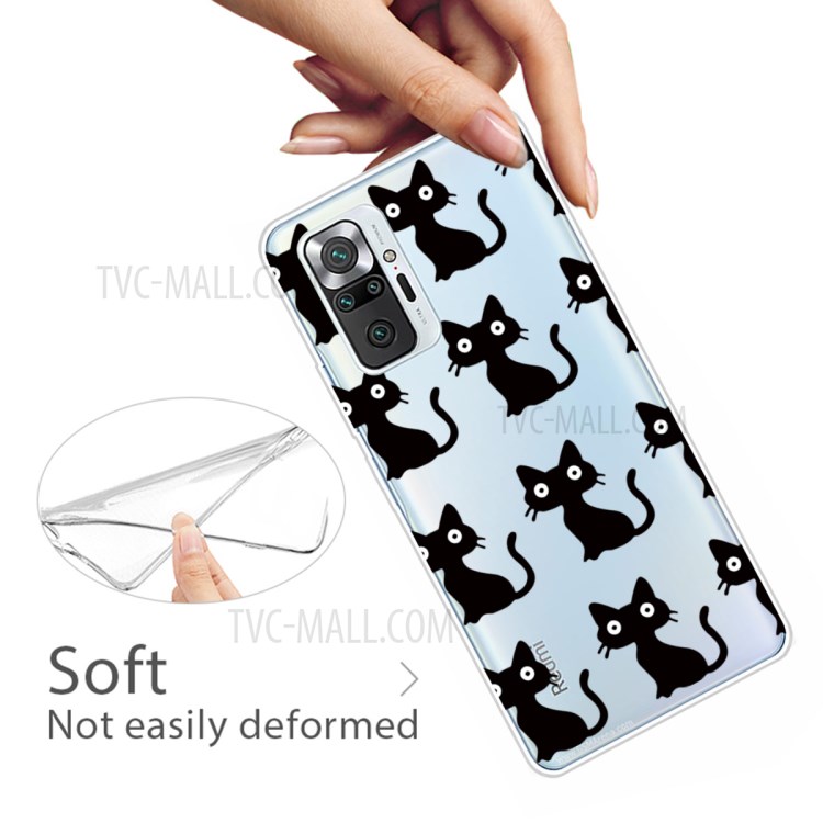 Drop Resistant Stylish Pattern Printing Well-Protected TPU Phone Case for Xiaomi Redmi Note 10 Pro/Note 10 Pro Max - Cats-3