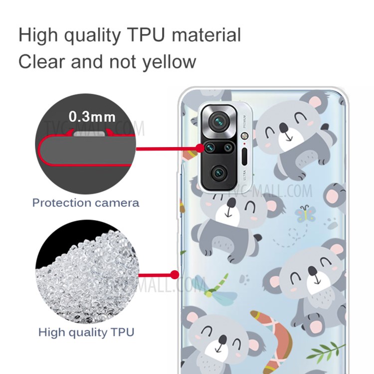 Drop Resistant Stylish Pattern Printing Well-Protected TPU Phone Case for Xiaomi Redmi Note 10 Pro/Note 10 Pro Max - Koala-4