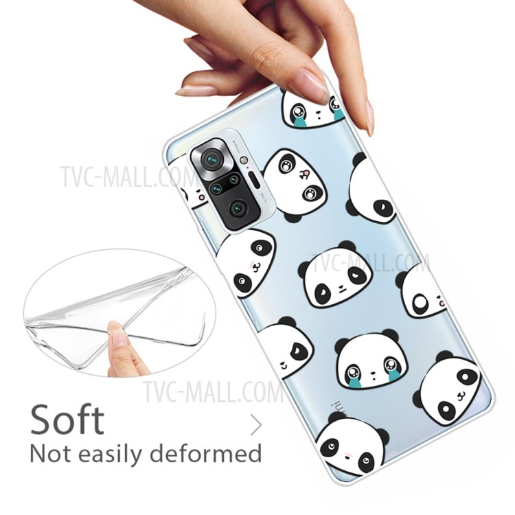 Drop Resistant Stylish Pattern Printing Well-Protected TPU Phone Case for Xiaomi Redmi Note 10 Pro/Note 10 Pro Max - Panda-3