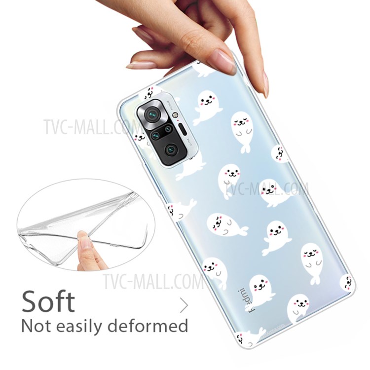 Stylish Pattern Printing Well-Protected Flexible TPU Phone Case for Xiaomi Redmi Note 10 Pro/Note 10 Pro Max - Seal-3