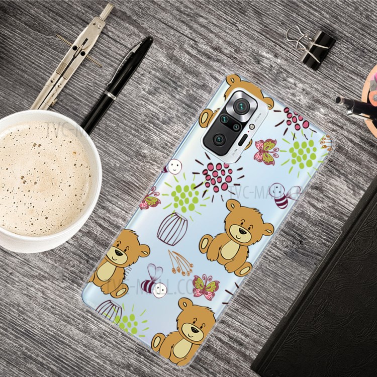 Stylish Pattern Printing Well-Protected Flexible TPU Phone Case for Xiaomi Redmi Note 10 Pro/Note 10 Pro Max - Bear-2