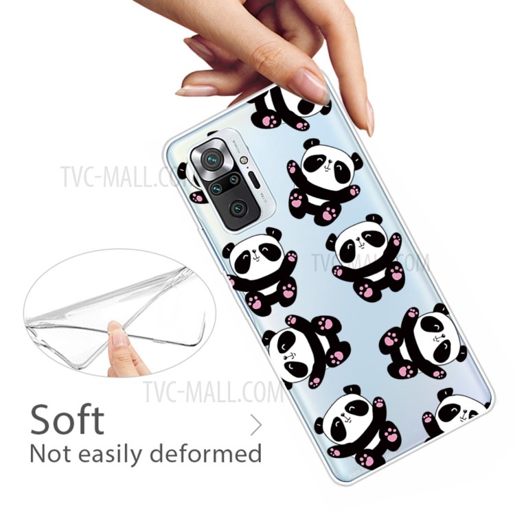 Stylish Pattern Printing Well-Protected Flexible TPU Phone Case for Xiaomi Redmi Note 10 Pro/Note 10 Pro Max - Panda-3