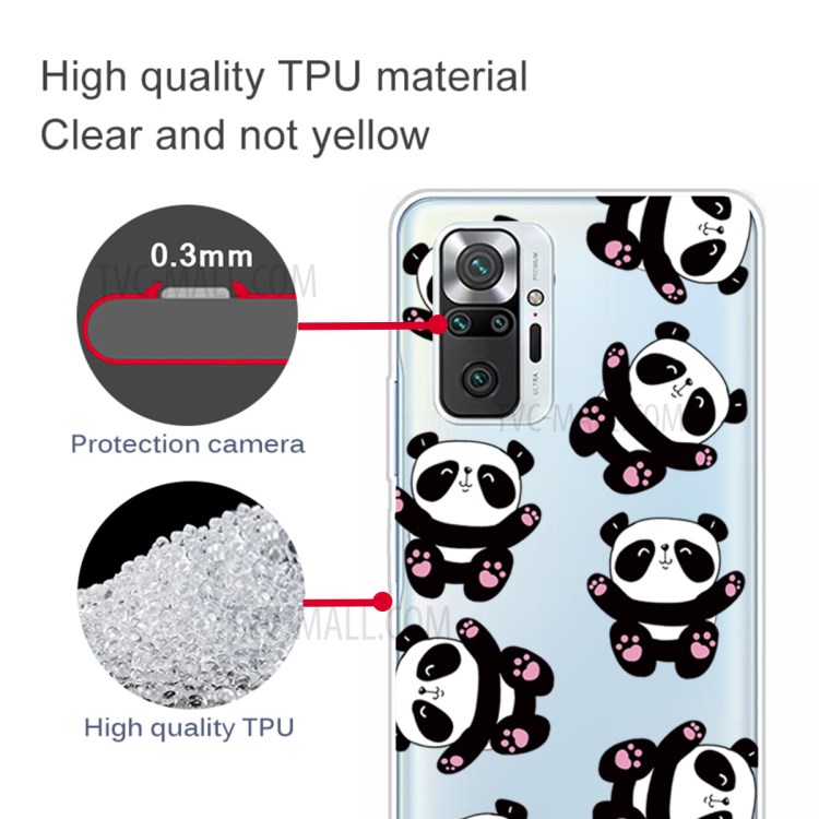 Stylish Pattern Printing Well-Protected Flexible TPU Phone Case for Xiaomi Redmi Note 10 Pro/Note 10 Pro Max - Panda-4