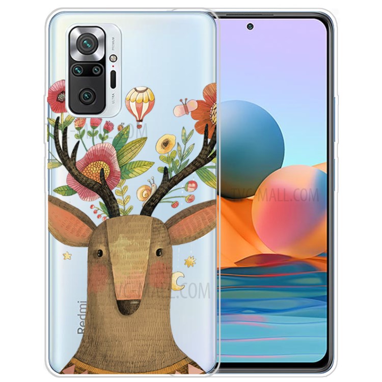 Stylish Pattern Printing Well-Protected Flexible TPU Phone Case for Xiaomi Redmi Note 10 Pro/Note 10 Pro Max - Elk-1