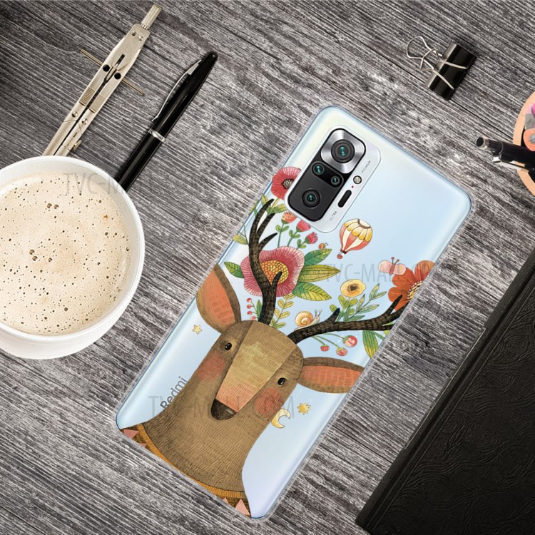 Stylish Pattern Printing Well-Protected Flexible TPU Phone Case for Xiaomi Redmi Note 10 Pro/Note 10 Pro Max - Elk-2