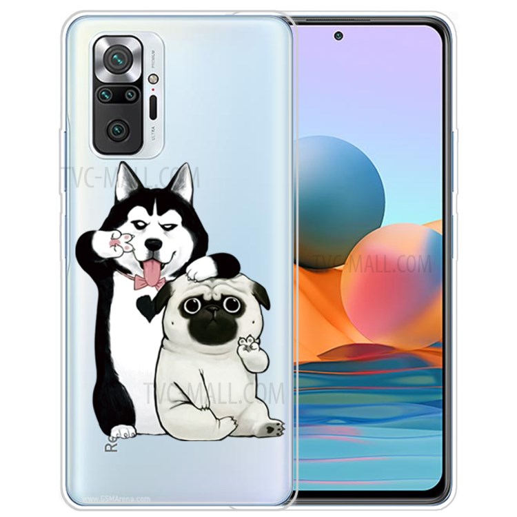 Stylish Pattern Printing Well-Protected Flexible TPU Phone Case for Xiaomi Redmi Note 10 Pro/Note 10 Pro Max - Dogs-1